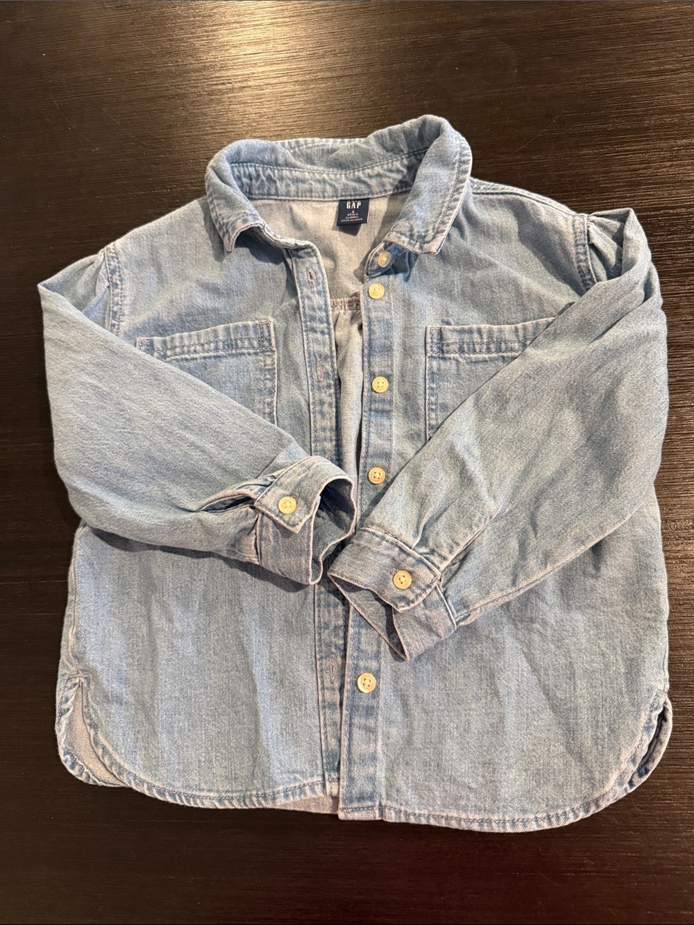 GAP Light Blue Denim Button-Down Shirt